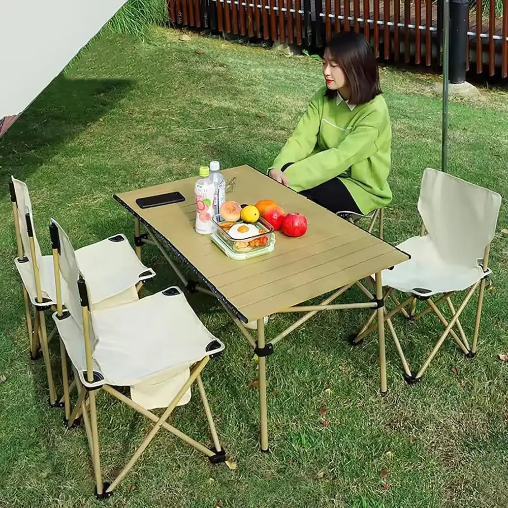 Outdoor Furniture Table And Chairs - 휴대용 5피스 캠핑 의자 및 테이블