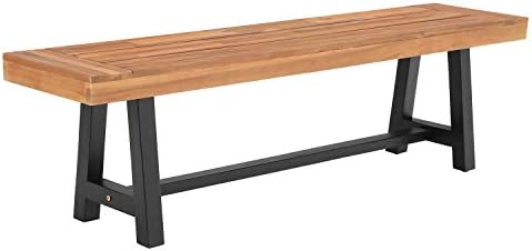 Outdoor Furniture Oil Teak - 야외 아카시아 나무 벤치, 63인치 길이의