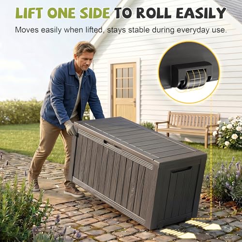 야외 방수 레진 수납 데크 박스 잠금 가능 야외 벤치  - Outdoor Furniture Waterproof 리뷰 및 가격