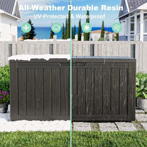 야외 방수 레진 수납 데크 박스 잠금 가능 야외 벤치  - Outdoor Furniture Waterproof 리뷰 및 가격
