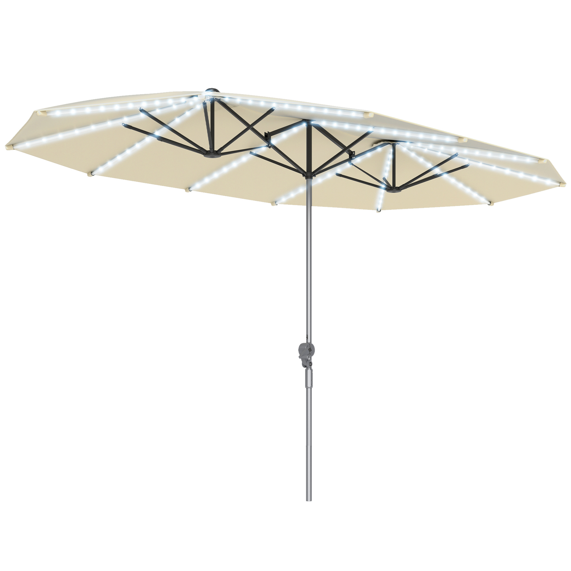 15피트 파티오 우산 태양광 조명 UPF50+ 야외 우 - Outdoor Furniture With Umbrella 리뷰 및 가격