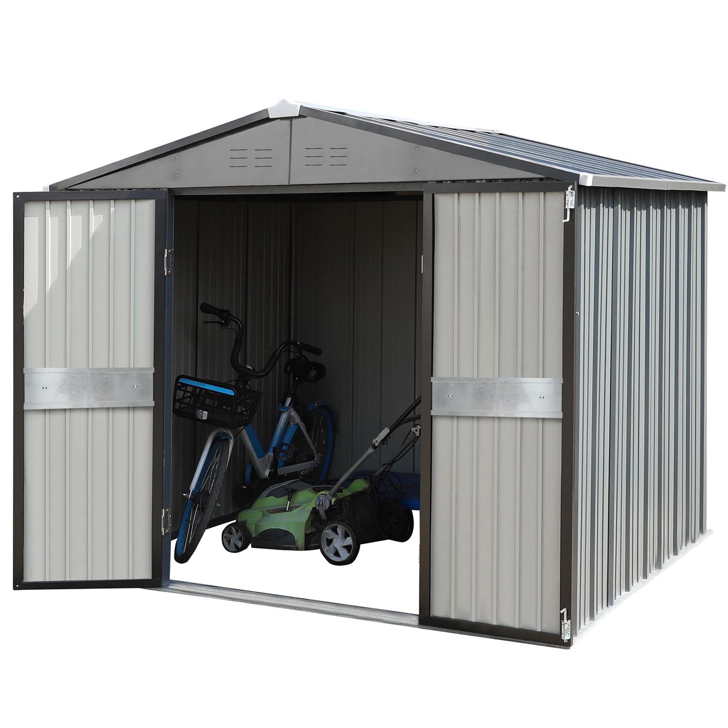 10' x 10' 야외용 이중문 창고, 정원용 금속 창 - Outdoor Furniture With Storage 리뷰 및 가격
