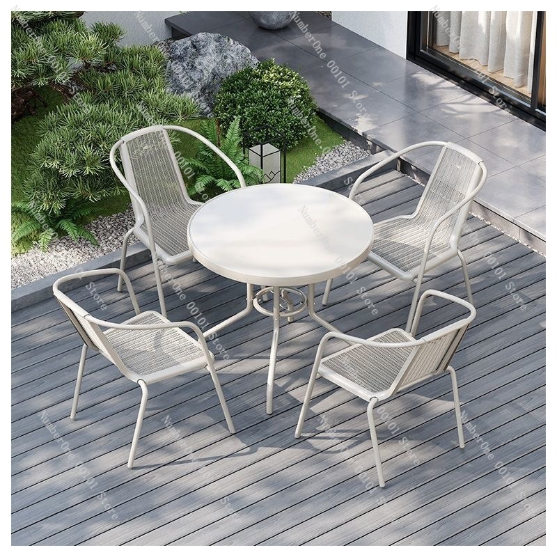 야외 발코니 접이식 테이블 및 2개의 의자 세트, 흰색 - Outdoor Furniture Table And Chairs 리뷰 및 가격
