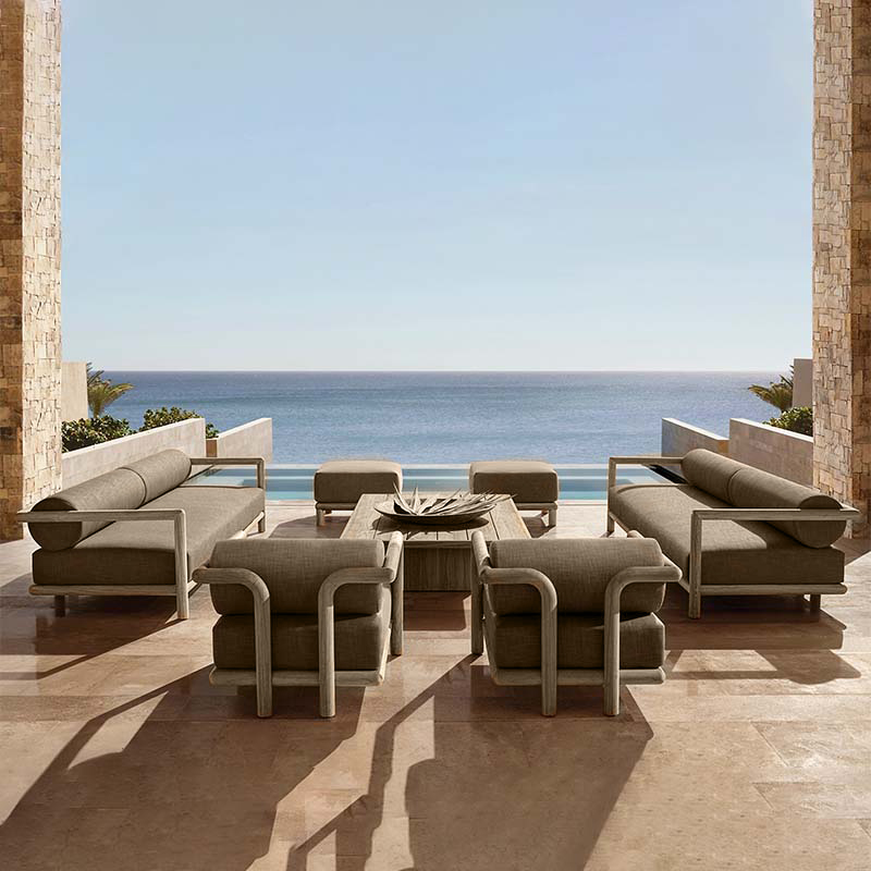 야외 가구 정원 소파 세트, 고급 호텔 테라스 티크 소 - Outdoor Furniture Luxury 리뷰 및 가격