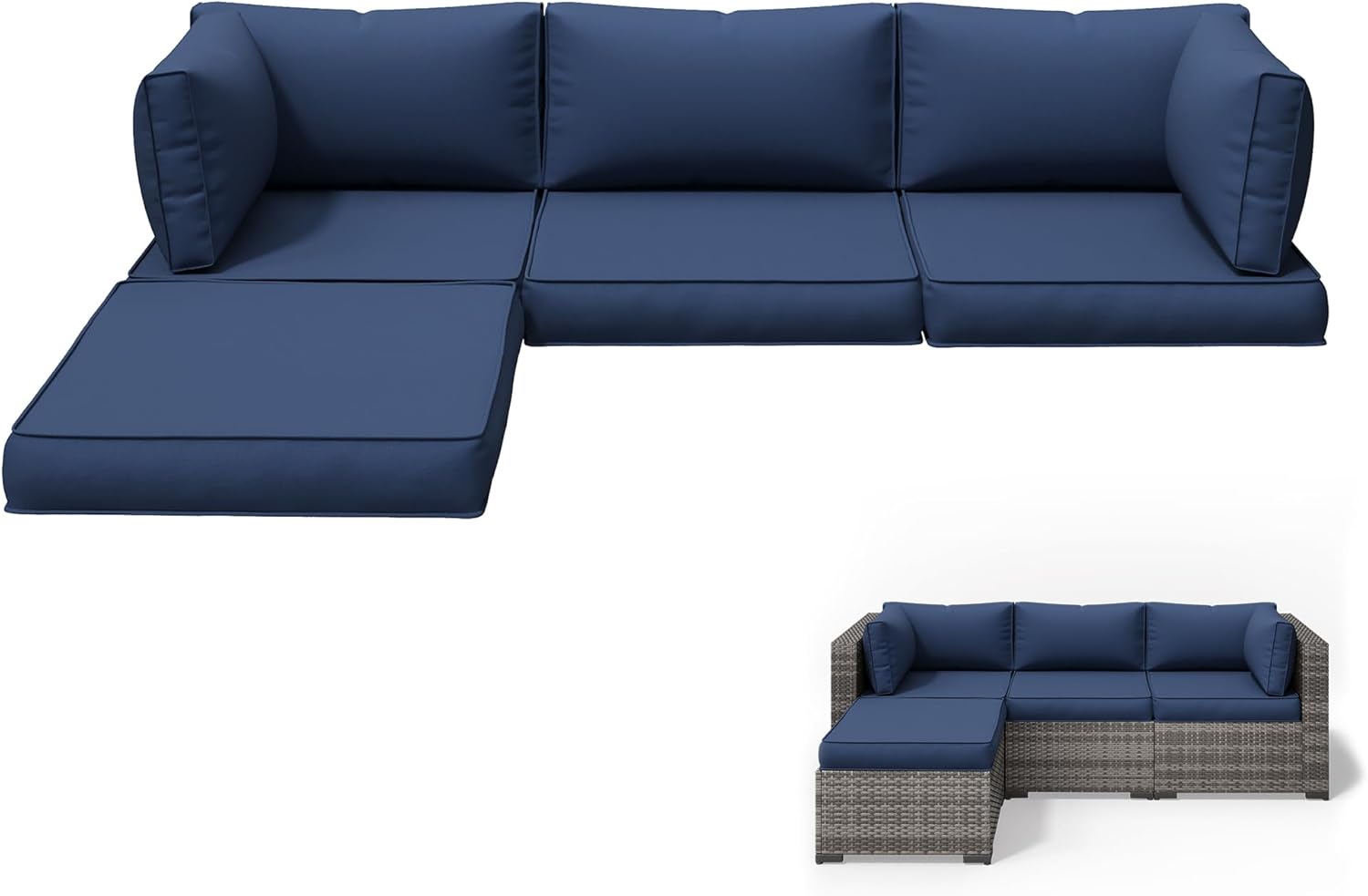 야외 파티오 섹셔널 가구 교체용 쿠션, 방수 및 변색  - Outdoor Furniture Replacement Fabric 리뷰 및 가격