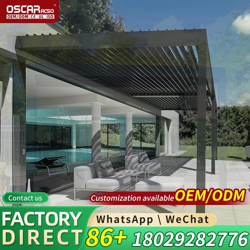 방수 알루미늄 루버형 파고라 야외 발코니 파티오 가구  - Outdoor Furniture Prices 리뷰 및 가격