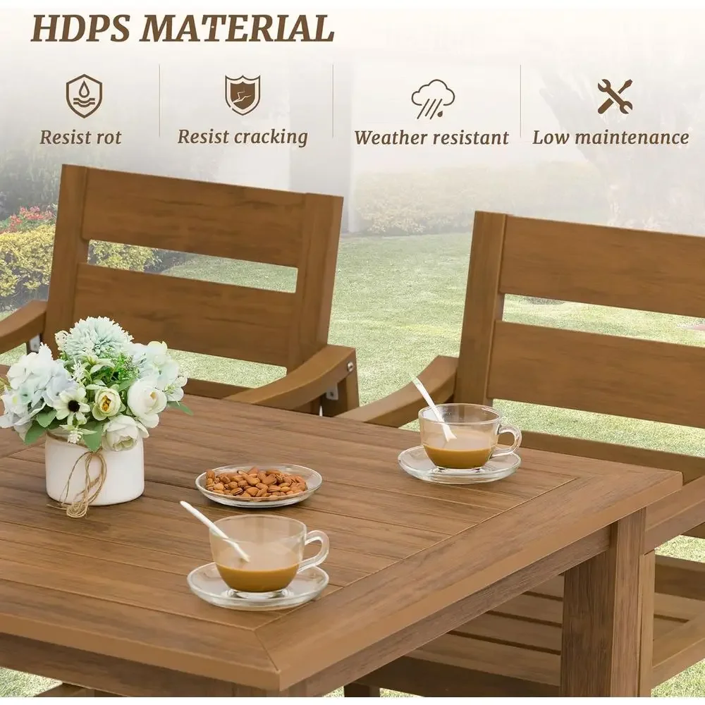 5피스 야외 식탁 세트, 데크, 수영장 옆, 뒷마당용  - Outdoor Furniture Oil Teak 리뷰 및 가격