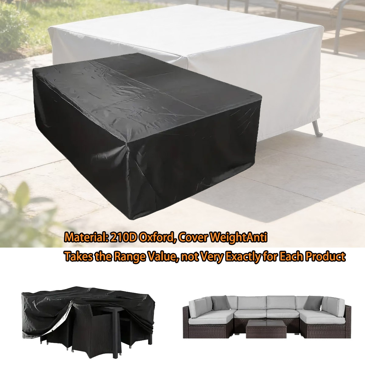 600가지 사이즈의 야외 가구 커버, 자외선 차단 파티 - Outdoor Furniture Table And Chairs 리뷰 및 가격