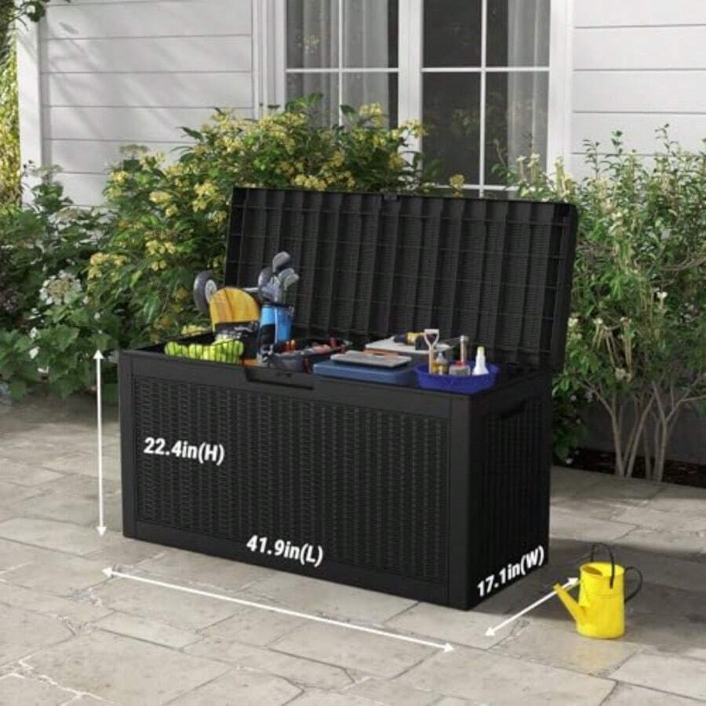 야외용 수납함 데크 박스 방수 라탄 패턴 레진 파티오  - Outdoor Furniture Waterproof 리뷰 및 가격