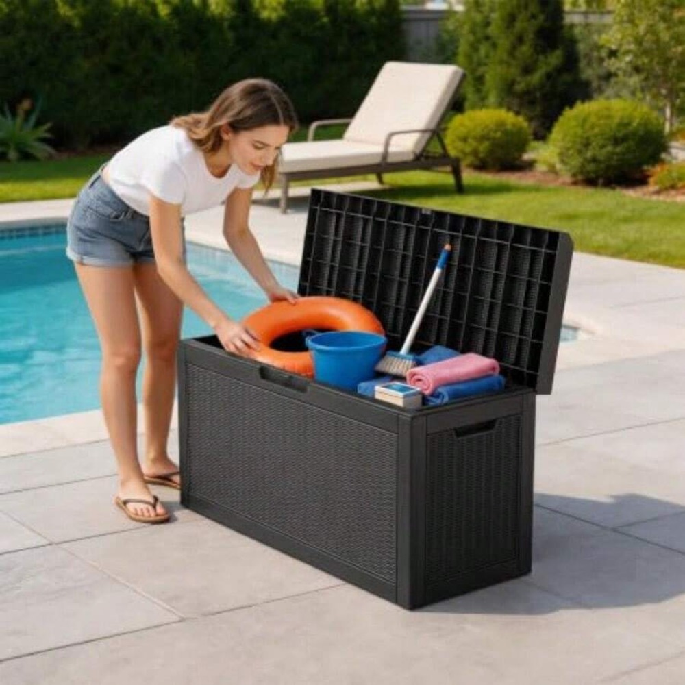 야외용 수납함 데크 박스 방수 라탄 패턴 레진 파티오  - Outdoor Furniture Waterproof 리뷰 및 가격