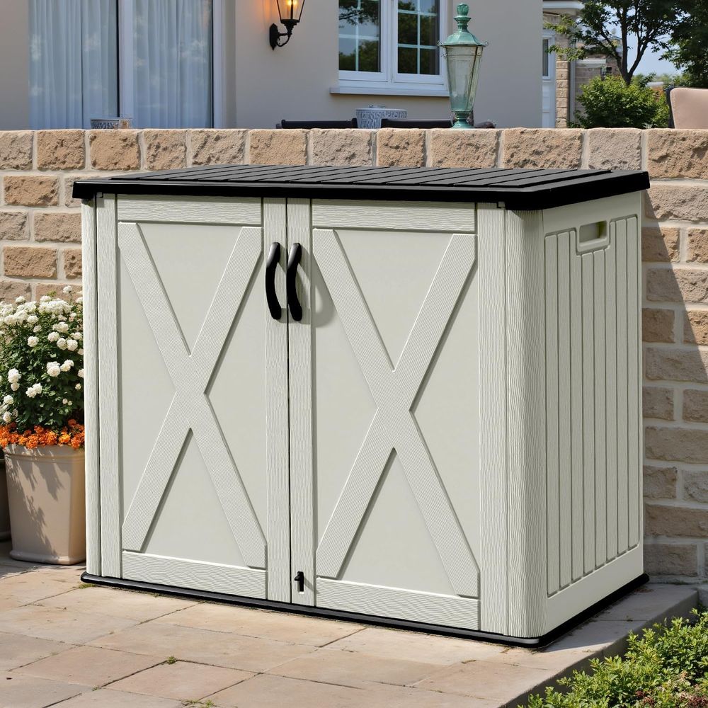 잠금식 문이 있는 26 Cu.ft 야외 보관 캐비닛,  - Outdoor Furniture With Storage 리뷰 및 가격