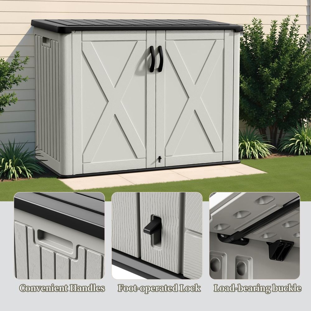 잠금식 문이 있는 26 Cu.ft 야외 보관 캐비닛,  - Outdoor Furniture With Storage 리뷰 및 가격