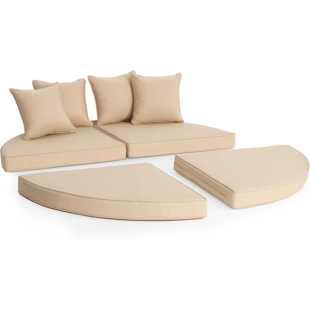 66인치 야외 파티오 침대 원형 데이베드 교체용 쿠션, - Outdoor Furniture Replacement Fabric 리뷰 및 가격