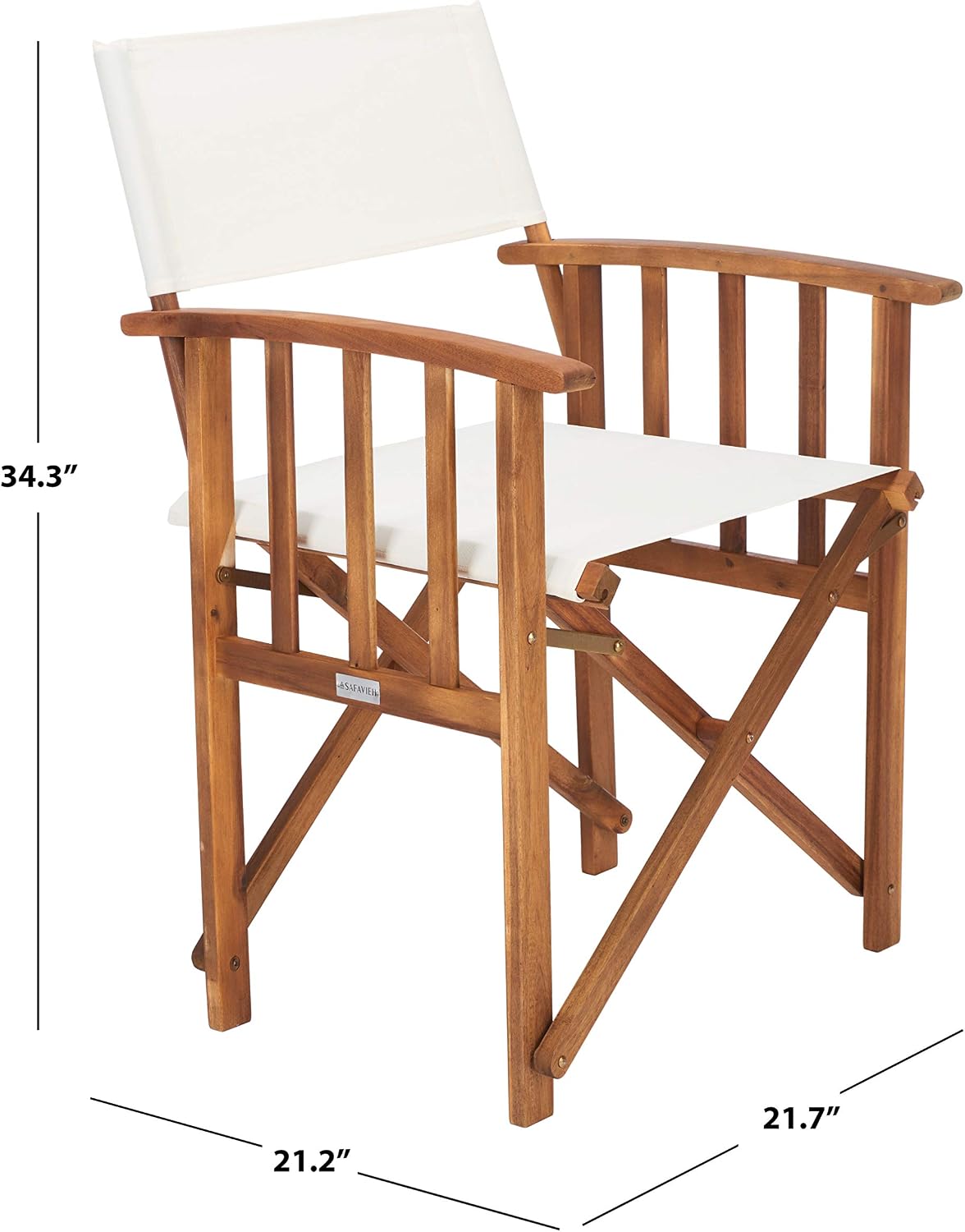 높이 조절 가능한 접이식 감독 의자 2개 세트, 천연  - Outdoor Furniture Table And Chairs 리뷰 및 가격