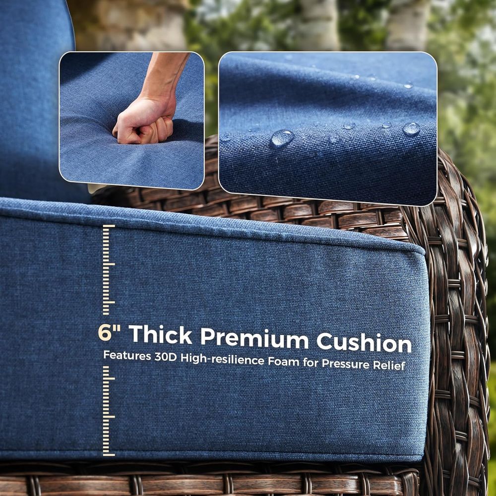 야외용 가구 쿠션, 6인치 두께의 방수 시트 쿠션, 2 - Outdoor Furniture Replacement Fabric 리뷰 및 가격