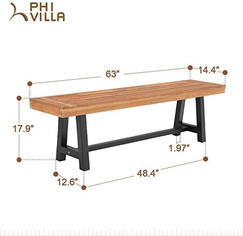 야외 아카시아 나무 벤치, 63인치 길이의 3인용 파티 - Outdoor Furniture Oil Teak 리뷰 및 가격