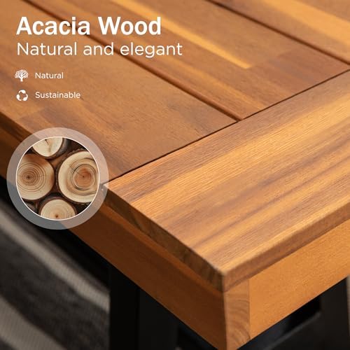 야외 아카시아 나무 벤치, 63인치 길이의 3인용 파티 - Outdoor Furniture Oil Teak 리뷰 및 가격